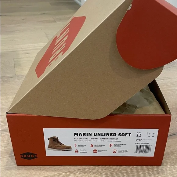 BRUNT Men's Marin Unlined Soft Toe Boots - Brown - EUC with box - Picture 12 of 12